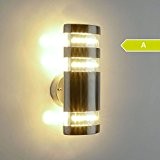 LED Aussenleuchte Aussenlampe Wandleuchte Wandlampe Edelstahl 404A
