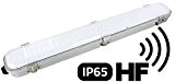 LED Deckenleuchte IP65 mit 5,8GHz HF-Bewegungsmelder 360° - 18W 1350lm 600mm - tagesweiß (4000 K)