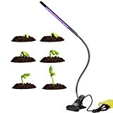 LED Grow Pflanzenlampe, AntEuro 5w einstellbar 3 Ebene dimmbare Clip Schreibtischlampe mit 360 ° flexibler Schwanenhals für Büro, Haus, Indoor-Garten ...