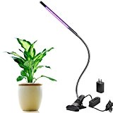 LED Grow Pflanzenlampe von Aokey für Zimmerpflanzen |5w einstellbar 3 Ebene dimmbare Clip Schreibtischlampe mit 360 ° flexibler Schwanenhals für ...