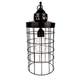 LED Laterne Deko-Leuchte Lampe Orientalisch Dekoration Grlühbirne Metall schwarz