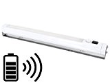 LED Lichtleiste mit Bewegungsmelder - Stahlrahmen schwenkbar 360° - Batteriebetrieb - kaltweiß (6400 K)