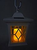 LED Solar-Laterne Romantica weiß mit Kerzen-Flackerlicht Solarleuchte Dekolampe