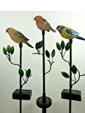 LED Solarleuchten Vogel als 3er Set mit Erdspieß Solarstick Gartendekoration
