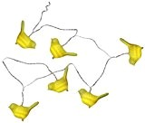 LED-Solarlichterkette "Birds", 6teilig gelbe Vögel, Länge ca. 2 m , mit Solarpanel, incl. Akku, Outdoor