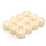 LED Teelichter Flammenlose Kerzen, Kohree 12er batteriebetriebene flackernde Kerzen, warmes Weiß