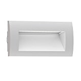 ledscom LED Wand-Einbauleuchte Zibal für außen, kalt-weiß, 140x70mm