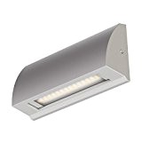 ledscom LED Wand-Leuchte Segin für innen und außen, grau, warm-weiß, 190lm