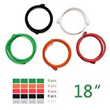 Lenhart Gummi Twist Kabelbinder wiederverwendbar Gear Tie Wrap Organizer Verschluss-Halter, 20 PCS verschiedene Farben