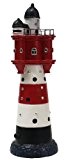 Leuchtturm Roter Sand ca 34 cm mit Leuchtfeuer Deko Dekoration Maritimes