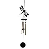 Libelle 3-Rohr-Metall-Glocke Orientalisch Hängende Windzarge Feng-Shui-Dekor