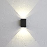 Licht-Trend Baleno Quadi / LED Wand-Aussenleuchte Up&Down / Schwarz Wandlampe