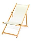 Liegestuhl, Holz, ohne Armlehne, klappbar (Weiß)
