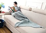 Ling@ Luxury Blankie Tails Mermaid Tail Blanket Soft Polar Fleece Children Sleeping Bags Gift for Kids , red , 80*190cm ...