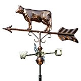 Linneborn Wetterhahn, Motiv Kuh aus Kupfer inkl. Befestigung, Wetterfahne