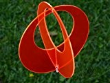 LISA DEKO Gartenstecker zweiteilige Kugel rot - 24 cm mit 100 cm Metallstab - Sonnenfänger/Suncatcher