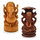 Little Indien Combo von handbemalt und Ganesha Idol Braun