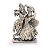 Little Indien Lord Radha Krishna Antik Metall Idol Silber