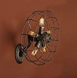 LIVY US-amerikanischer Country LOFT industrielle Wind Ventilator Retro fan di Wand Lampe Schlafzimmer Wohnzimmer Wand Lampe Nachttisch
