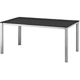 Lofttisch 160 x 95 cm, silber/ grau Aluminiumgestell silber, Kettalux®-Tischplatte grau