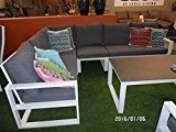 Lounge Eckbank Couch Serie Pina Colada hellgrau/anthrazit hochwertig
