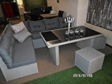 Lounge Eckbank Jazz Pebble 3 teilig 2 Sofas 1 Tisch ohne Hocker hochwertig
