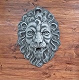 Löwe Löwen Kopf Löwenkopf Wasserspeier Wasserspiel Tierfigur Gartendeko Steinguss H 44 cm Frostfrei