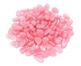 Lucky Will Künstliche Leuchtsteine Leuchtkiesel Leuchtende Kiesel Nachtleuchtende Dekosteine Steine Man-made Pebbles rosa 100 Stück