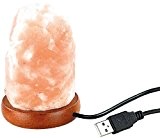 Lunartec Mini-Salzkristall-Lampe mit USB-Stromversorgung
