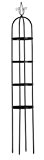 Luster Leaf 931 7,5 Fuß linkups Obelisk mit 4 geprägt, Ringen, Schwarz