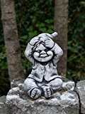 Lustiger kleiner Gnom II Troll Wichtel Fantasiefigur aus Steinguss frostfest