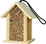 Luxus-Insektenhotels 22260e Insektenhotel für Wildbienen mit Schilf, Insektenhaus für Bienen, eckig, natur