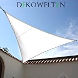 Luxus Sonnensegel Top Qualität dreiecken und Vierecken Wasserdicht von Dekowelten (Weiß, 3.75x3.75x3.75m dreieck)