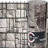 "M-tec print ®" bedruckte PVC Zaunstreifen Granitmauer: Sichtschutzstreifen für 3 Reihen im Zaunfeld - SIE KAUFEN HIER DIREKT BEIM HERSTELLER ...