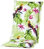 Madison 7PHOS-F079 Stuhlauflage, 123 x 50 cm, Baumwolle / Polyester, hoch Vogeldesign lime