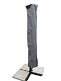 Madison hochwertige Ampelschirm Schutzhülle #2 mit Stab aus wetterfestem Polyestergewebe in grau