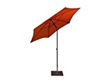 Maffei Art 135-6 runder Schirm Durchmesser cm 250, Stoff Polyester hohe Qualitaet, wasserdicht, mit Knicker. Made in Italy. Farbe Orange