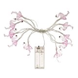 MagiDeal Flamingo-String-Licht-Lampe Weihnachten Streifen 10LED Hochzeitsdeko Warmweiß