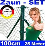 Maschendrahtzaun - SET 100cm 25 Meter lang Maschendrahtzaun zaun