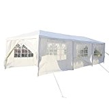 MCTECH® 9 x 3 m Falt Pavillon Zelt Gartenzelt Partyzelt Gartenpavillon inklusive 8 Seitenwände, 6 x Fenster, 2 x Tür ...