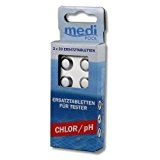 Medipool Schwimmbadpflege Tabletten für Chlor/pH-Tester, 2x 30-er Pack