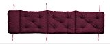 Meerrweh Deckchair Auflage Sitzkissen für Liege Auflage Polsterkissen Polsterauflage mit Bänder 195 x 49 cm bordeaux rot