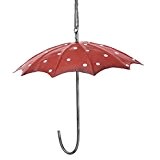 Meisenknödelhalter Regenschirm Metall rot weisse Punkte