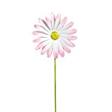 Metall-Gartenstecker Gerbera von Medusa | 48x10x3 cm | wetterfest | Blütenfarbe weiß-pink