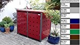 Metall Mülltonnenbox für 2 Tonnen, Müllcontainer, Müllbox. Made in Germany. # Größe: Für 2 Tonnen bis 120 l # Farbe: ...