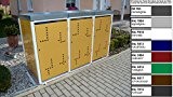 Metall Mülltonnenbox für 3 Tonnen, Müllcontainer, Müllbox. Made in Germany. # Größe: Für 3 Tonnen bis 120 l # Farbe: ...