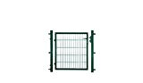 Metallzaun + Doppelstabmatten-Zaun-Garten-Tür im lichten Maß von 100 x 100 cm ( Breite x Höhe ) für einen Doppelstabgitterzaun "Simpaxx" ...
