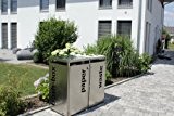 metz trashbox double Mülltonnenbox Aufbewahrungsschuppen aus Edelstahl