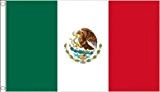 Mexiko-Flagge 150 x 90 cm, 100 % Polyester, Banner, ideal für Kneipen, Clubs, Schule, Festival, Büro, Party-Dekoration
