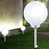 MIA Light Kugel Solar Erdspieß Leuchte ↥680mm/ LED/ Weiß/ Kunststoff/ AUSSEN Lampe Deko